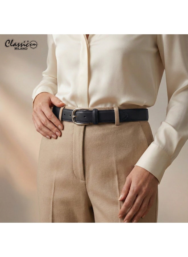 Classic Milano Women's Belt with Gift Box | Faux Leather Ladies Belt for Dresses, Jeans & Gowns | Stylish Womens Belt | Adjustable Girls Belt | Belt for Women with Elegant Buckle - Image 2